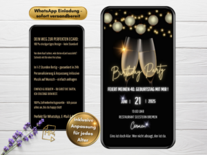 Einladung Geburtstag digital