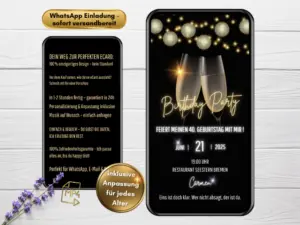 Einladung Geburtstag digital