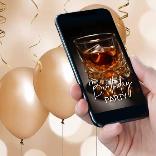 Geburtstag Einladung Text WhatsApp Vorlage mit persönlichem Design von eCardino