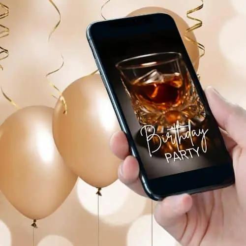 Geburtstag Einladung Text WhatsApp Vorlage mit persönlichem Design von eCardino