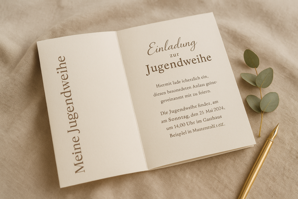 Einladung Jugendweihe Vorlagen von eCardino - drei animierte Designs im Soft Editorial Minimal Style mit persönlichem Foto