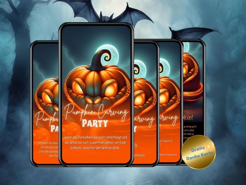 Illustration einer Jack o Lantern Kürbis-Laterne mit Kerzenschein