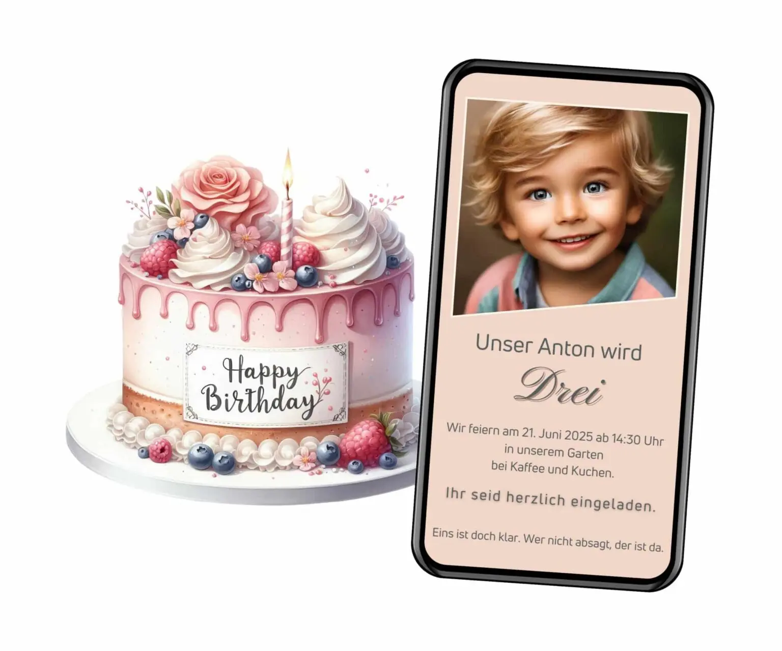 Digitale Einladung Kindergeburtstag Junge