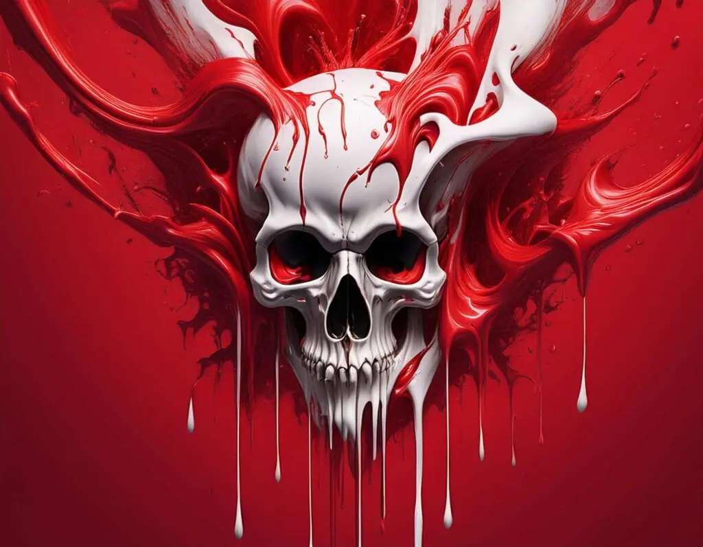 Gruselige Halloween Einladung mit dunklem Totenkopf Motiv - eCardino